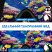 Полнолицевая Маска для Снорклинга S/M панорамная FB для плавания под водой – Очки для Ныряния на все лицо цельнолитой формы – с трубкой клапаном и запасом воздуха – с креплением под экшн камеру – подводной охоты  – мужские женские Black