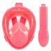Детская полнолицевая панорамная маска для плавания FREE BREATH (XS) M2068G Coral