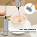 Портативный ручной миксер капучинатор для сливок и молока и капучино Premium Milk Frother 5 в 1 вспениватель молока с Чехлом, сменными насадками и Двойным венчиком + 3 трафареты подарок Черный