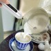 Вспениватель для молока аккумуляторный Premium Milk Frother MFB1501D 3-скоростной капучинатор для сливок и молока с Двойным венчиком Современный Серебрянный