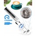 Вспениватель для молока аккумуляторный Premium Milk Frother MFB1501D 3-скоростной капучинатор для сливок и молока с Двойным венчиком Современный Серебрянный